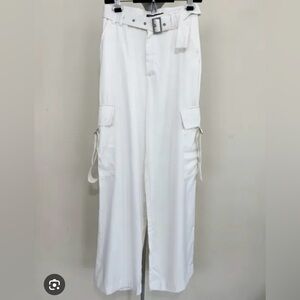 Zara satin cargo trouser pants.